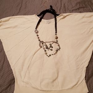 Cream dolman sleeve sweater